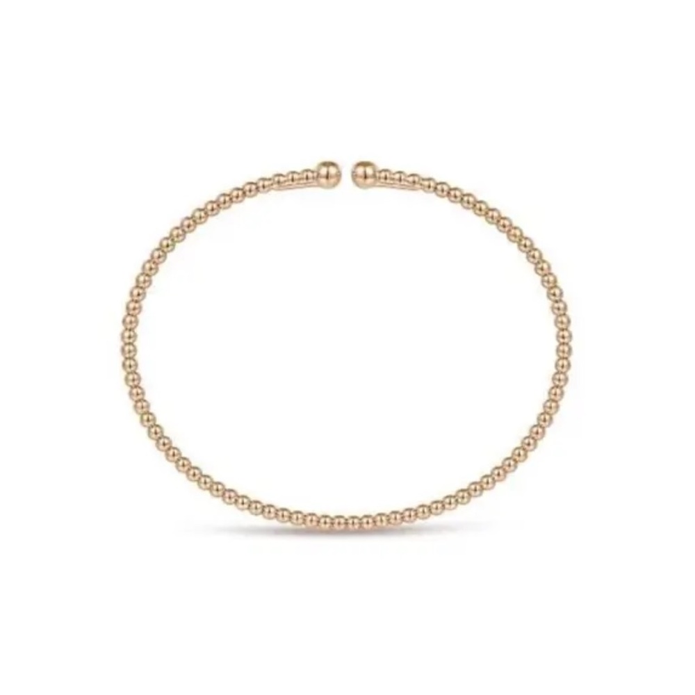 Gabriel & Co 14K Rose Gold Split
Beaded Bujukan Bangle